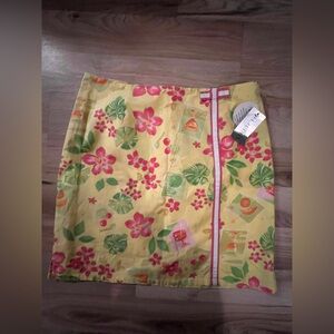 Tahiti Reef Club 
Yellow Floral Skort